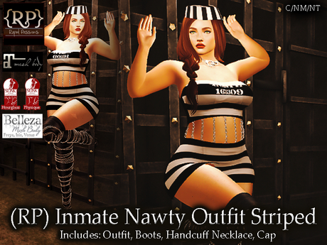 Second Life Marketplace - (RP) Inmate Nawty Outfit Striped
